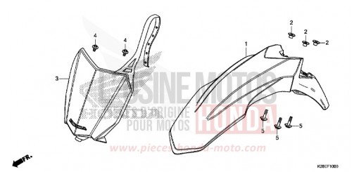 KOTFLUEGEL, VORNE CRF125FN de 2022